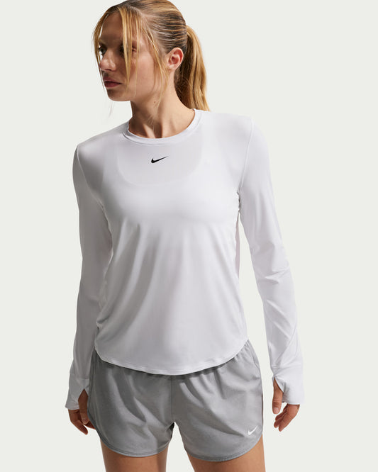 Nike One Classic Dri-Fit Long Sleeve Top Womens White - Frontrunner Colombo