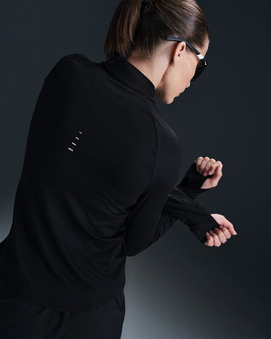 Nike Swift Dri-Fit UV 1/4 Zip Top Womens Blacks - Frontrunner Colombo