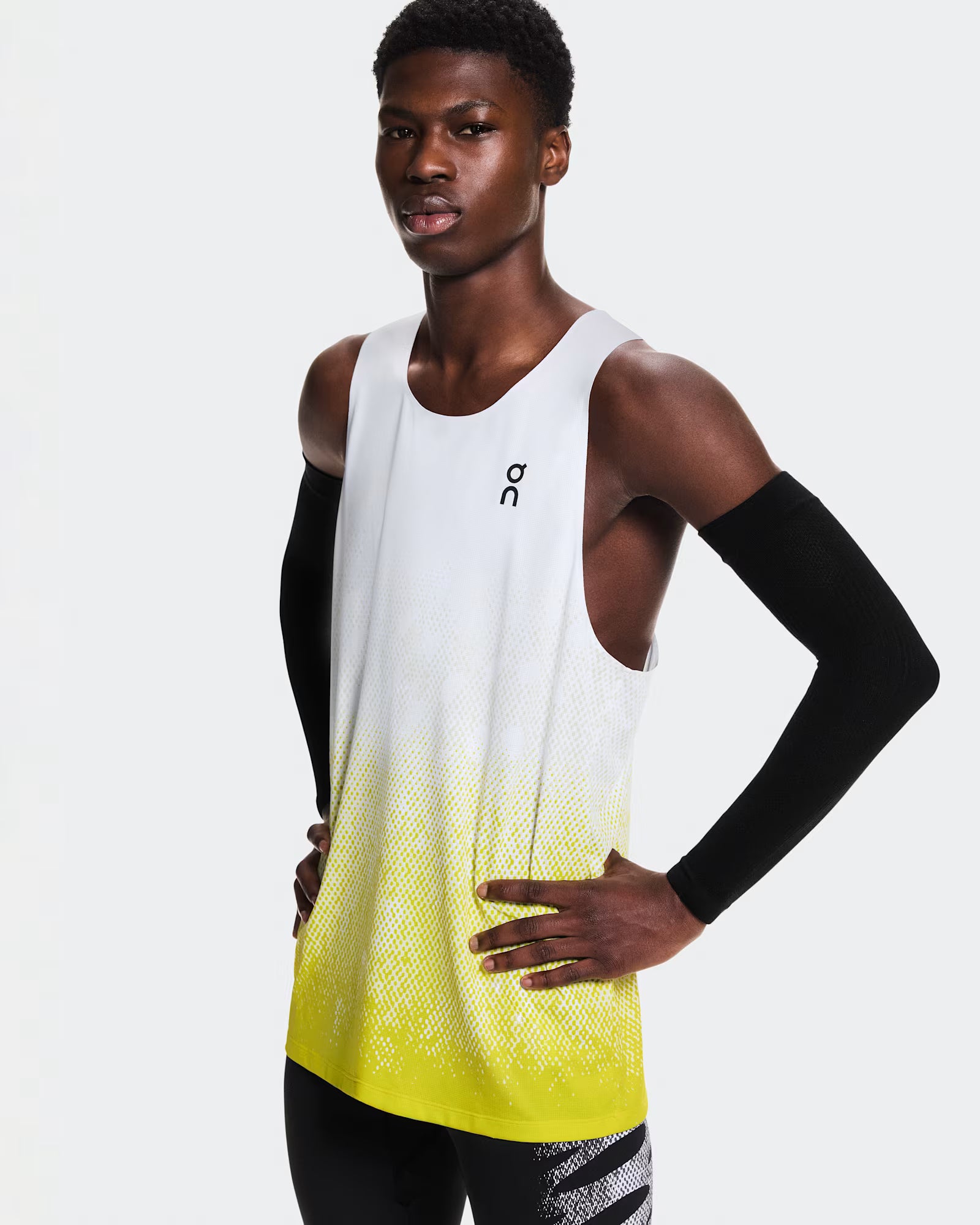 On Zero Singlet Mens White / Lime - Frontrunner Colombo
