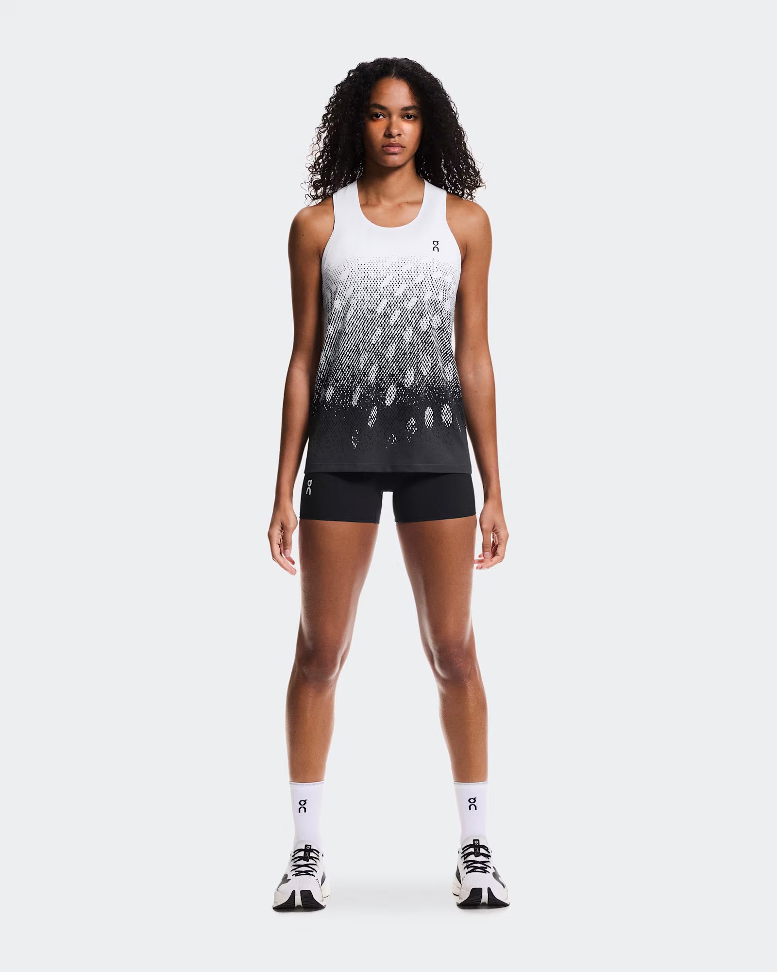 On Zero Singlet Womens White/ Iron - Frontrunner Colombo