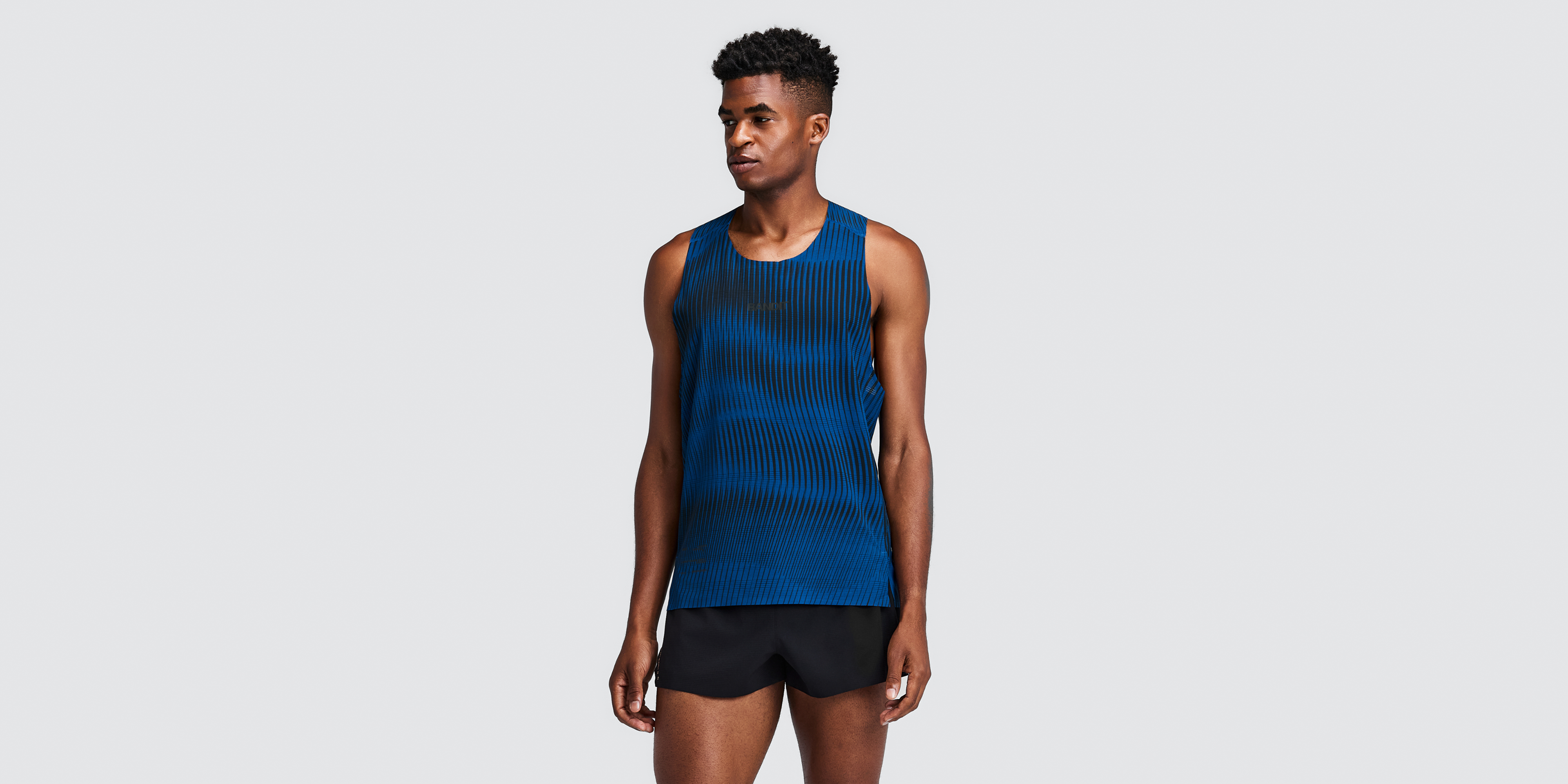 Bandit Men's CoolGrid Distance Singlet with Flopack Bauhaus Blue