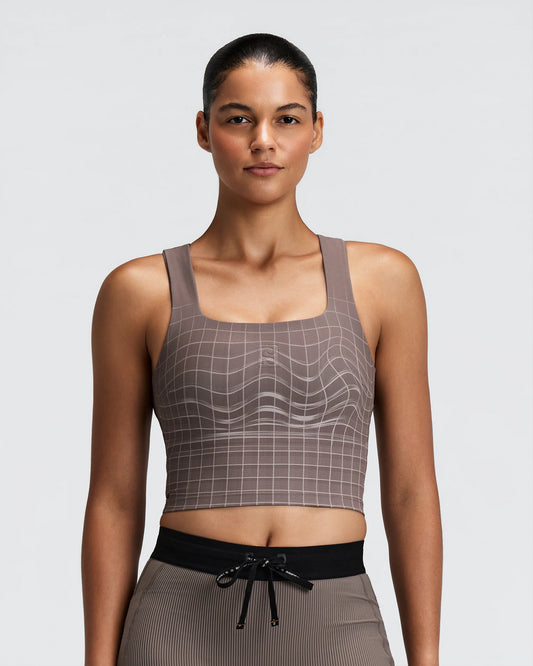 Bandit Womens Vanisher Square Neck Race Crop - Cocoa - Frontrunner Colombo