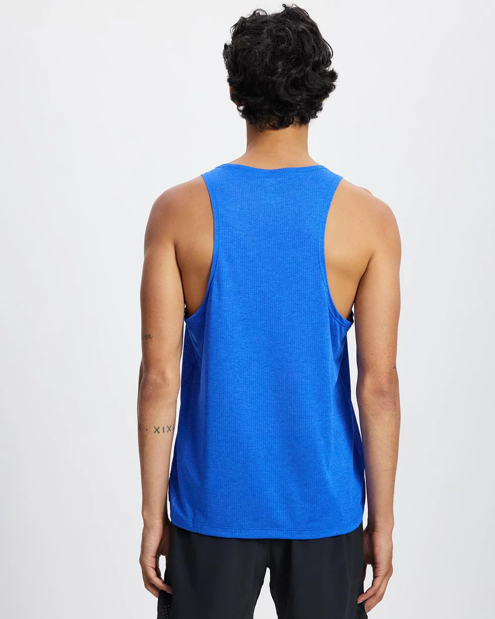 New Balance Athletics Tank Mens Blue Gemstone Heather - Frontrunner Colombo