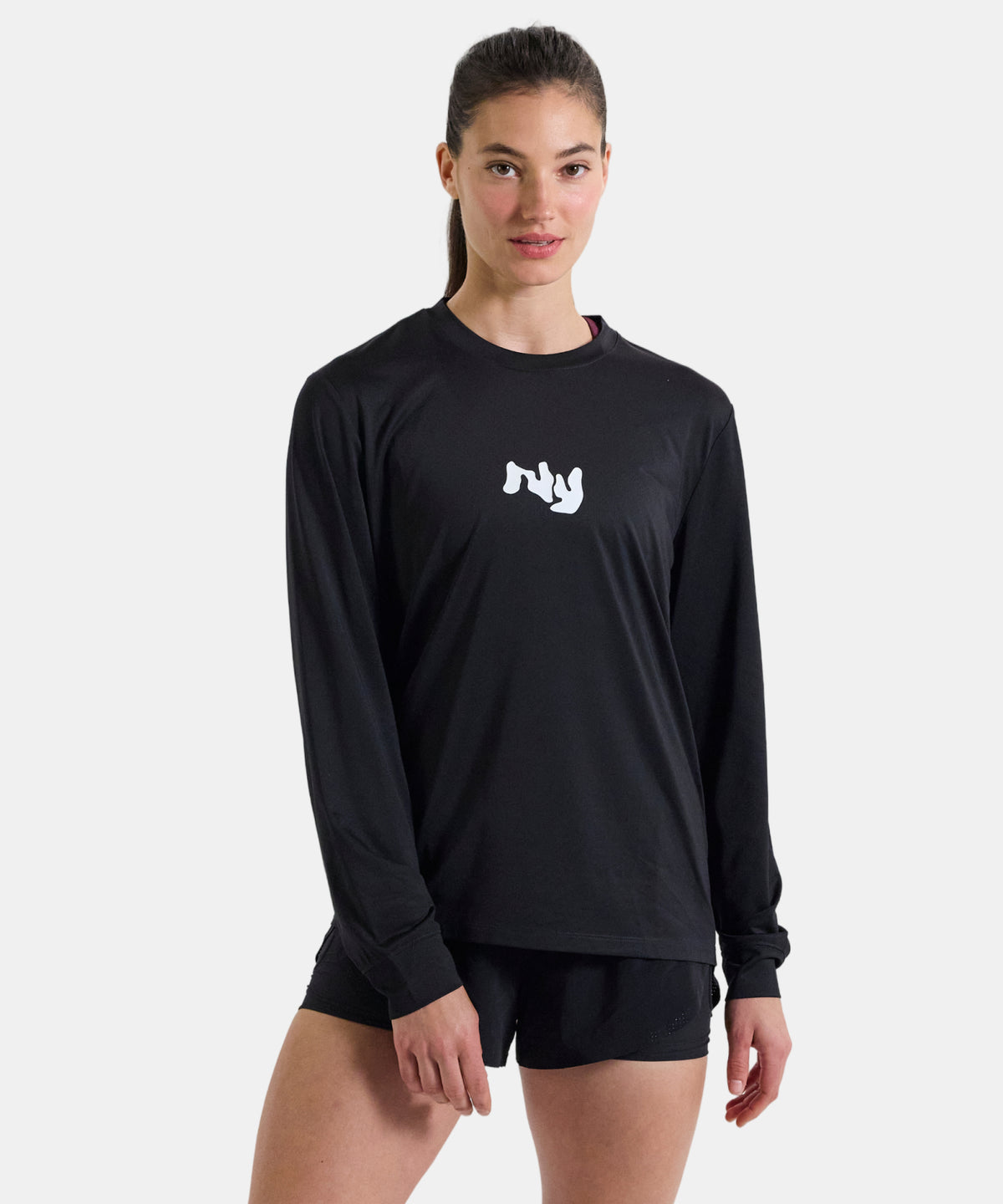 Bandit NanoMesh™ Abstract Floral Long Sleeve Unisex - Black - Frontrunner Colombo