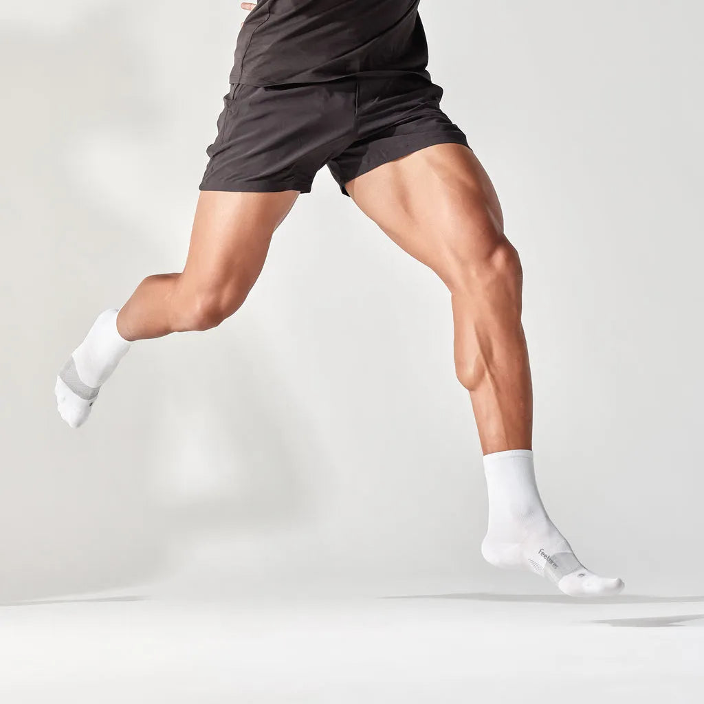 Feetures Elite Ultra Light Cushion Mini-Crew White - Frontrunner Colombo