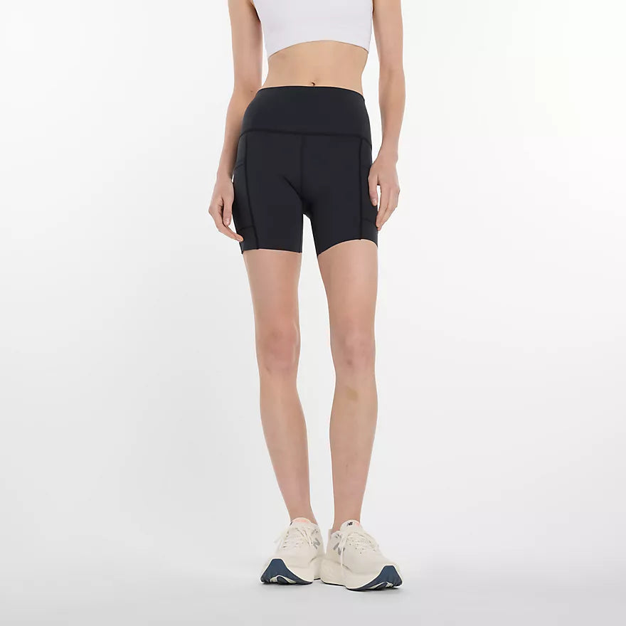 New Balance Sleek Pocket High Rise Short 6