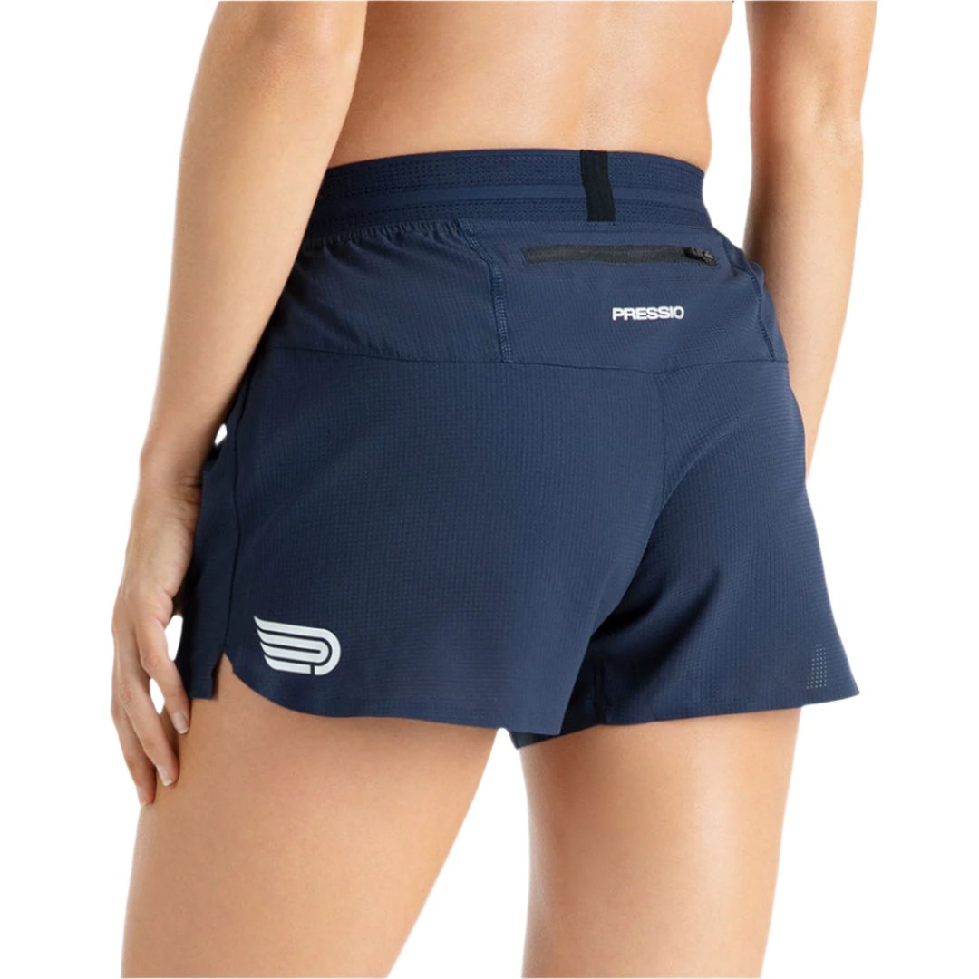 Pressio Womens Elite 3 Inch Short - Navy - Frontrunner Colombo