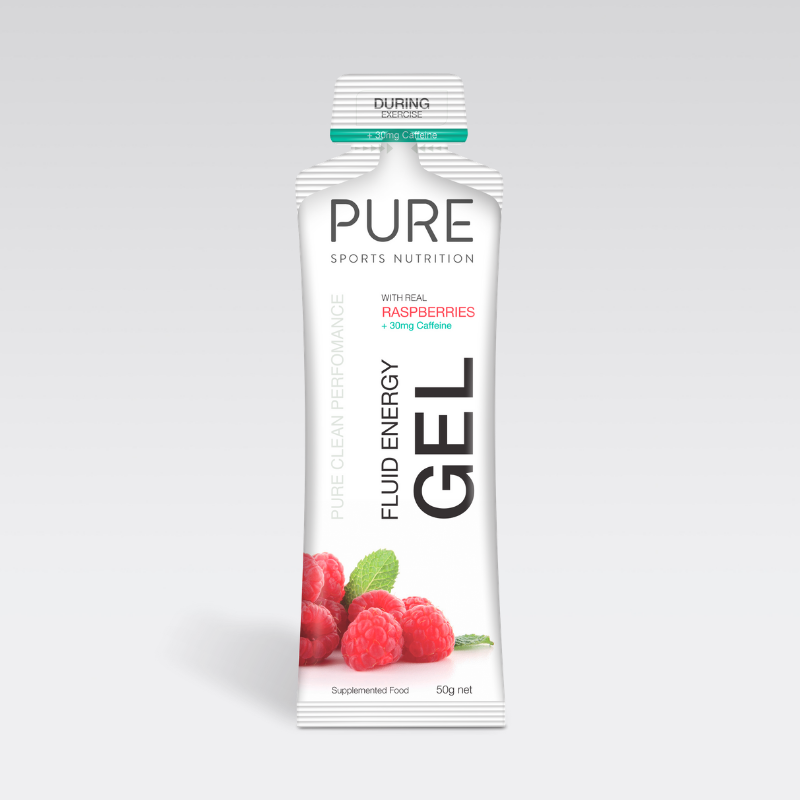 Pure Energy Gel Raspberry + Caffeine Box - Frontrunner Colombo